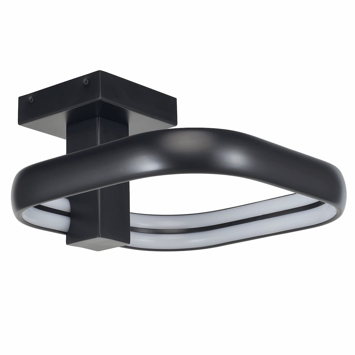 Abra Rave 30086FM semi-flush ceiling fixture featuring dual LED illumination and an offset square contemporary design