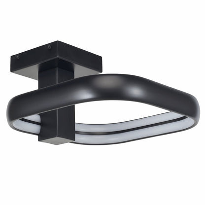 Abra Rave 30086FM semi-flush ceiling fixture featuring dual LED illumination and an offset square contemporary design