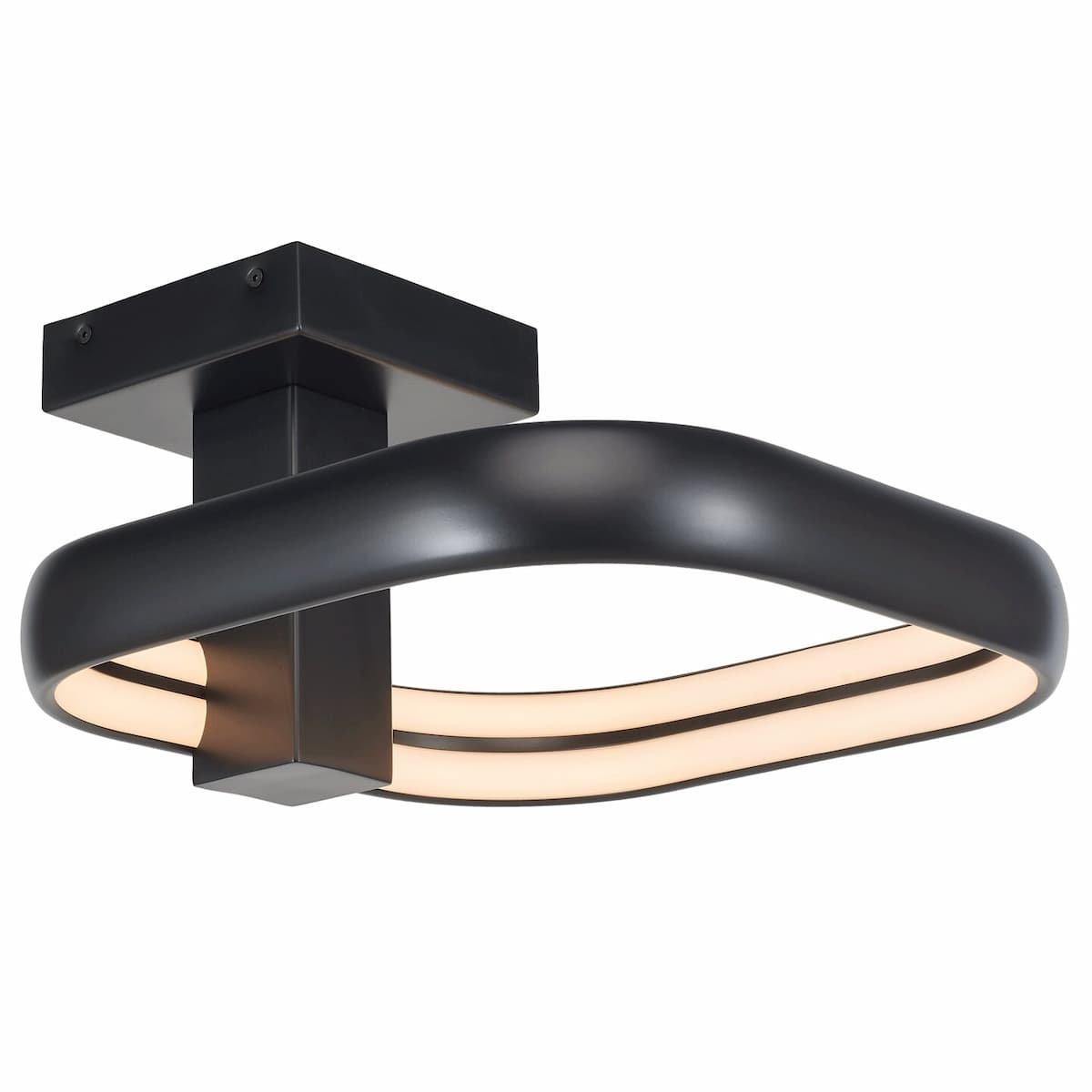 Abra Rave 30086FM dual LED semi-flush mount ceiling light with offset square design for modern interior lighting