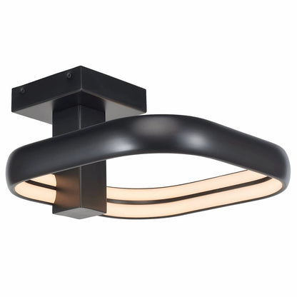 Abra Rave 30086FM dual LED semi-flush mount ceiling light with offset square design for modern interior lighting