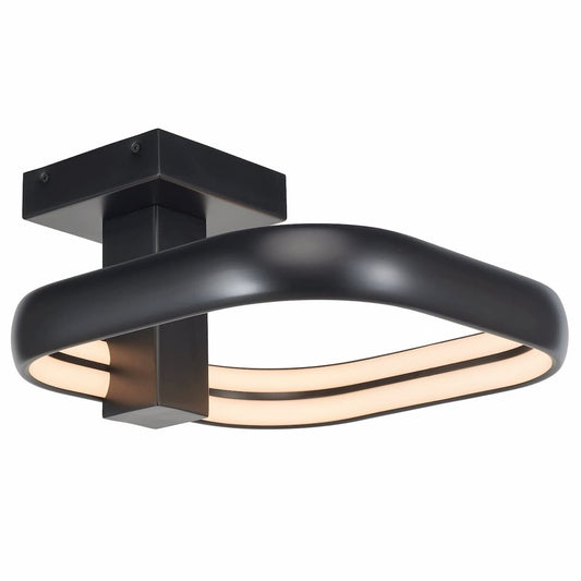 Abra Rave 30086FM dual LED semi-flush mount ceiling light with offset square design for modern interior lighting