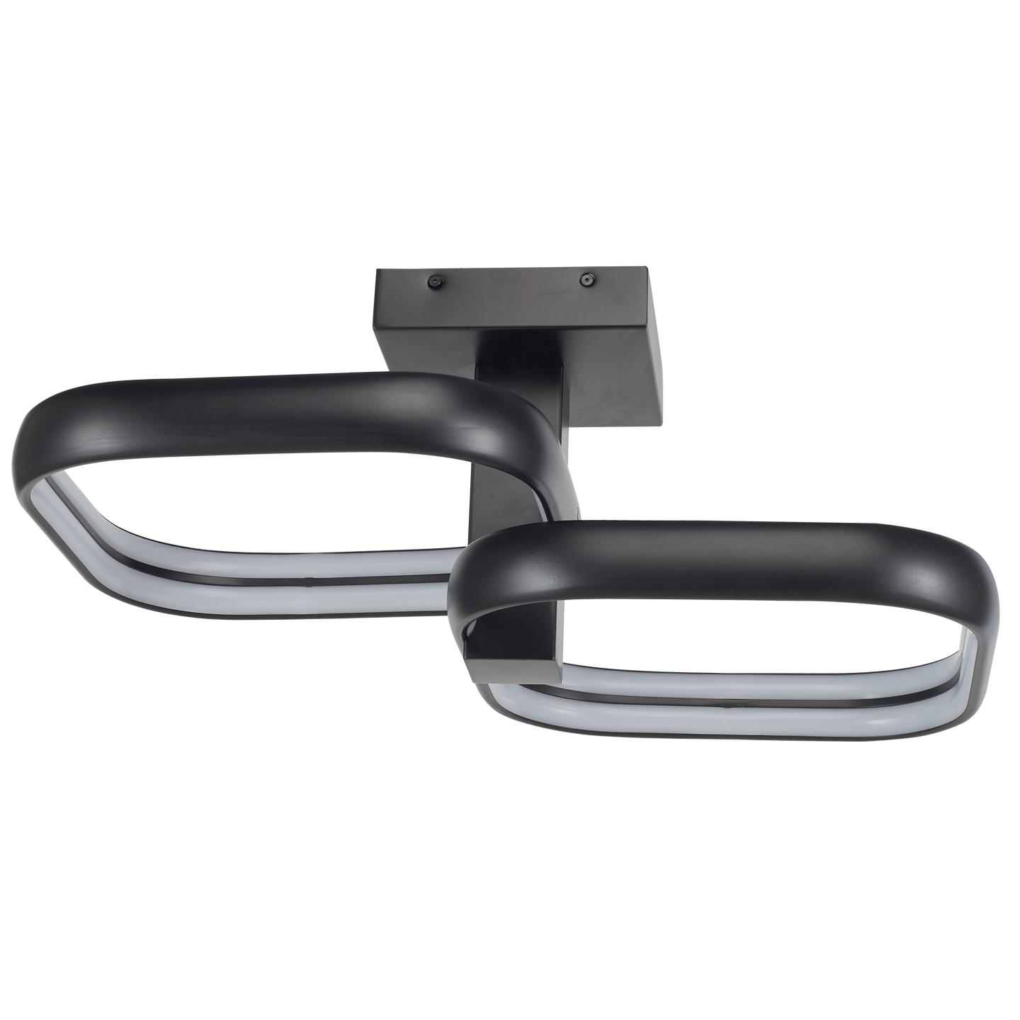 Abra Rave Dual LED Off-Set Twin Square Semi-Flushmount Matte Black