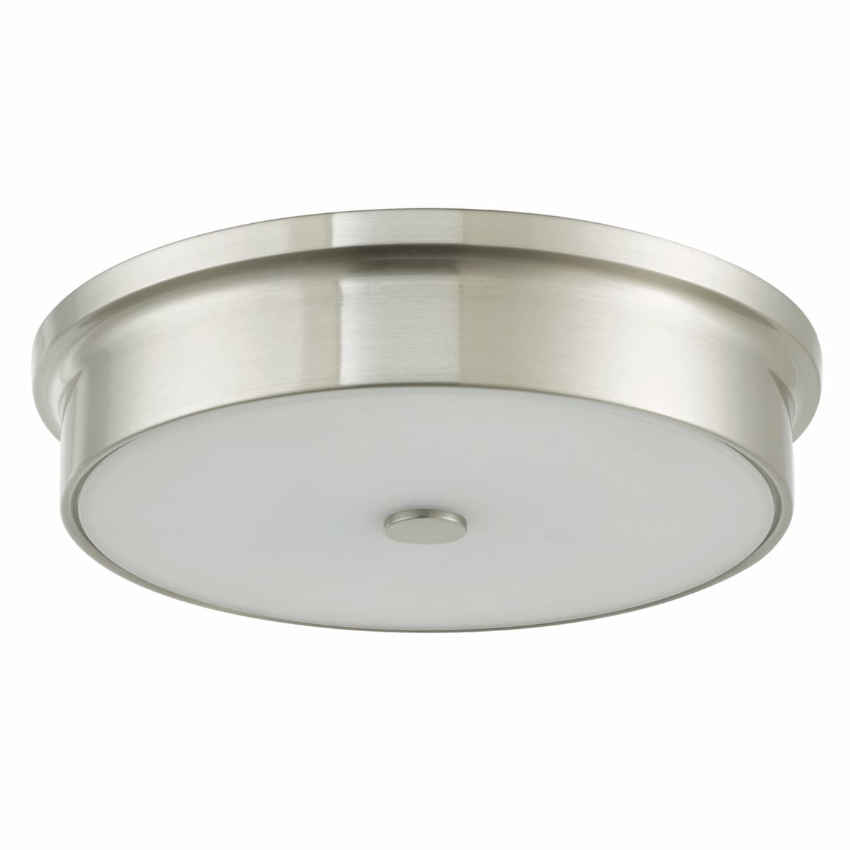 Abra Spark 30097FM flush mount ceiling fixture featuring a 12-inch opal glass shade for soft ambient illumination
