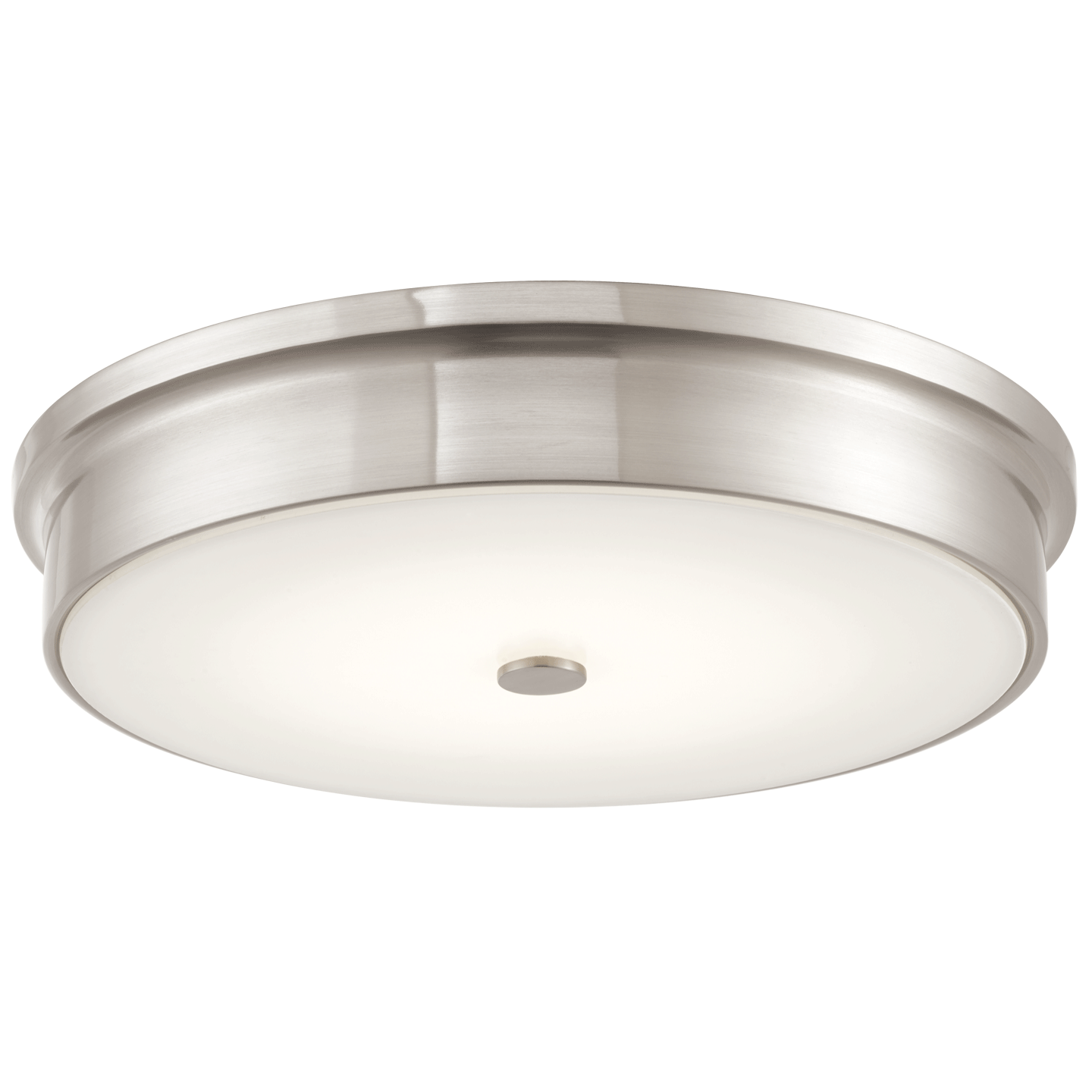 Abra Spark 15" Opal Glass Flushmount Brushed Nickel