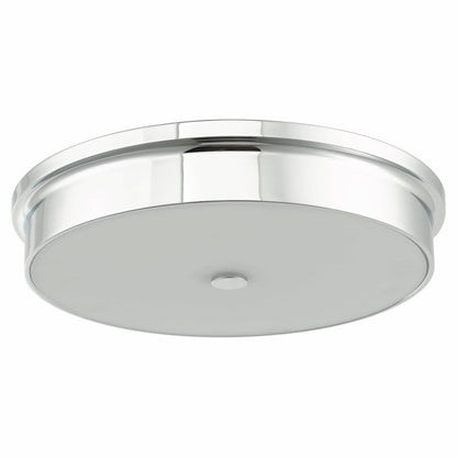 Modern Abra Spark 15-inch flush mount ceiling light with soft diffused illumination through an opal glass diffuser