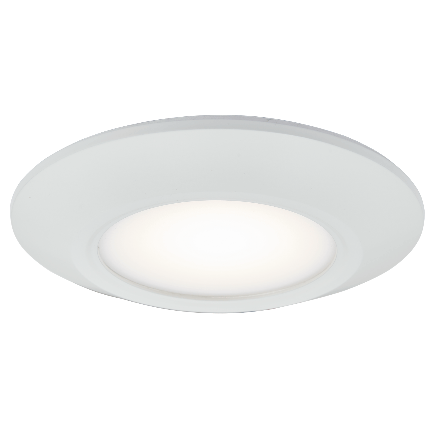 Abra Button Wet Location Low Profile Flushmount White