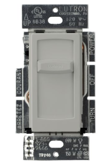 Lutron Skylark LED+ dimmer switch in Gray