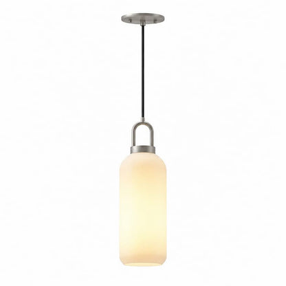 Alora Mood Soji PD401505BNOP 5-Inch Pendant Light in Brushed Nickel Finish with Opal Matte Glass Shade