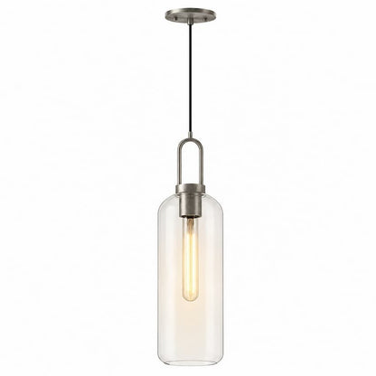 Alora Mood Soji PD401606BNCL 6-Inch Pendant Light in Brushed Nickel Finish with Clear Glass Shade