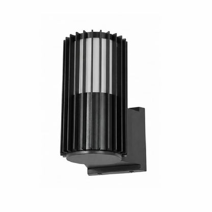 Abra Lava 50146ODW contemporary outdoor wall light featuring a single-light design and decorative ribbed metal construction
