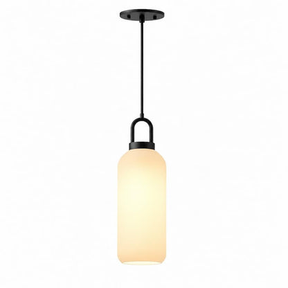 Alora Mood Soji PD401505MBOP 5-Inch Pendant Light in Matte Black Finish with Steel and Glass Construction
