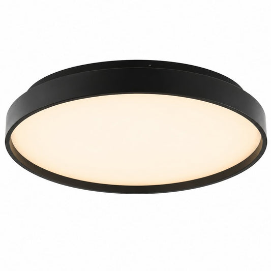 Abra Tambourine 30053FM 15-inch low-profile flush mount ceiling light with soft uplight for modern interior lighting