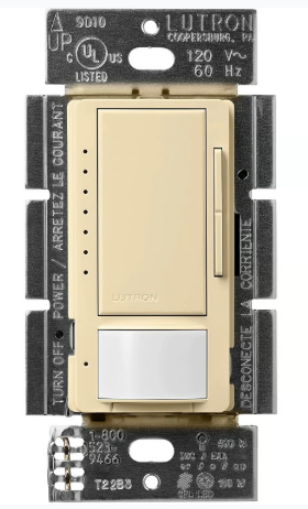 Lutron Maestro occupancy sensor switch in Ivory