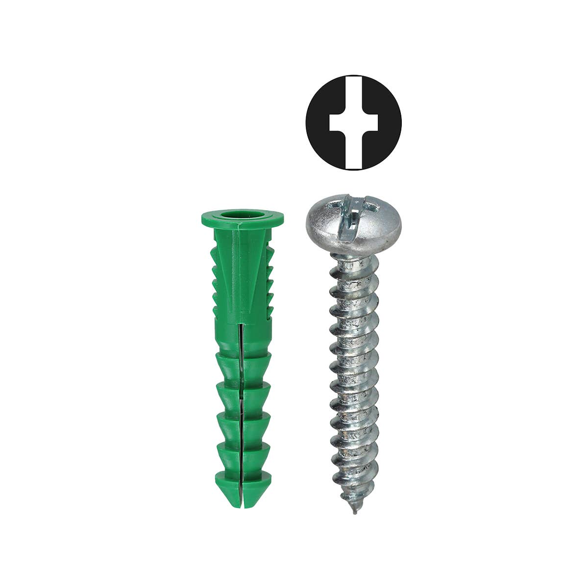 Dottie 3AKTP Dottie #12 Green Wing Conical Anchor Kit with Pan Head Combo Drive Screws Tuff Pack 3AKTP