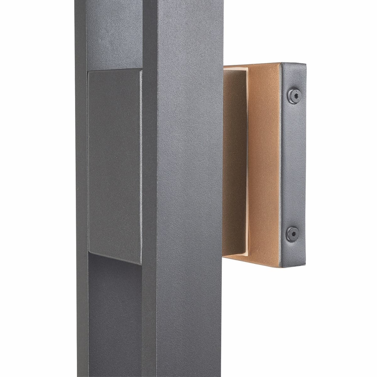 Abra 50009ODW Slate exterior wall fixture with dual linear light bars for modern architectural outdoor lighting