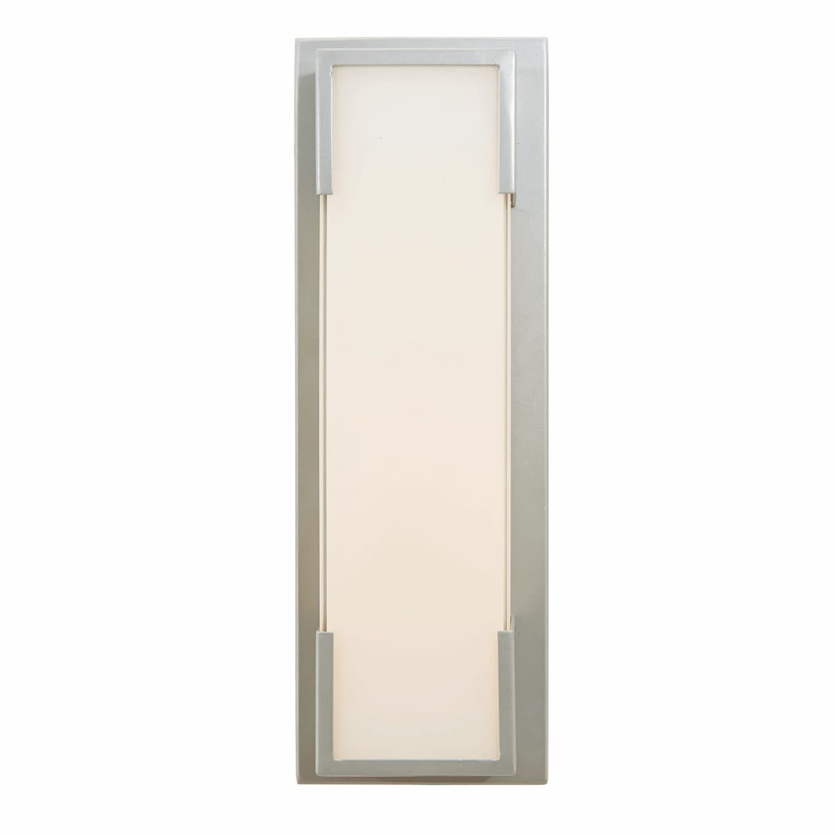 Abra Titon wet location wall sconce with sleek mitered glass panels for modern residential and commercial exteriors