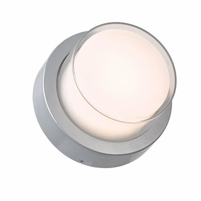 Abra 50022ODW Geo exterior wall sconce with clean circular design for modern architectural outdoor lighting