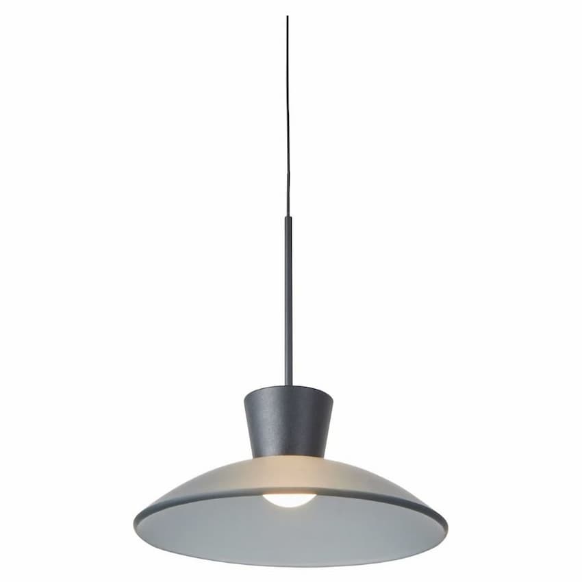 Abra Lighting 10168PN Horizon glass pendant with matte black and amber glass finish, 5W integrated LED and contemporary hanging design