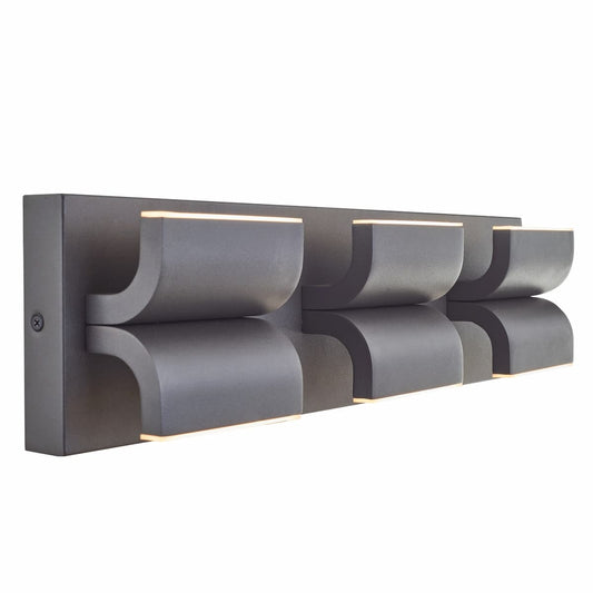 Outdoor LED wall sconce Abra Willow 50075ODW with curved aluminum design
