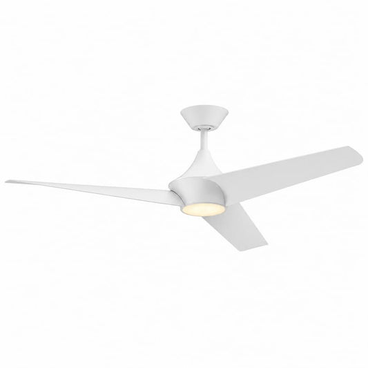 Alora Mood Emiko CF523056WH 56-Inch LED Ceiling Fan in White with Three ABS Blades and Integrated LED Light