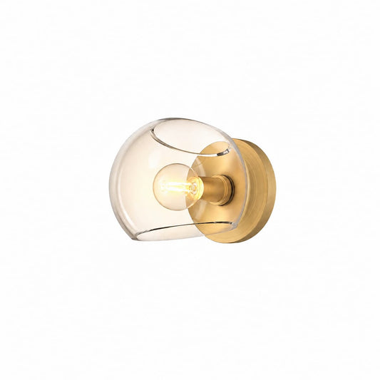 Alora Mood Willow WV548006BGCL 6-inch one-light vanity light with brushed gold finish and clear glass shade