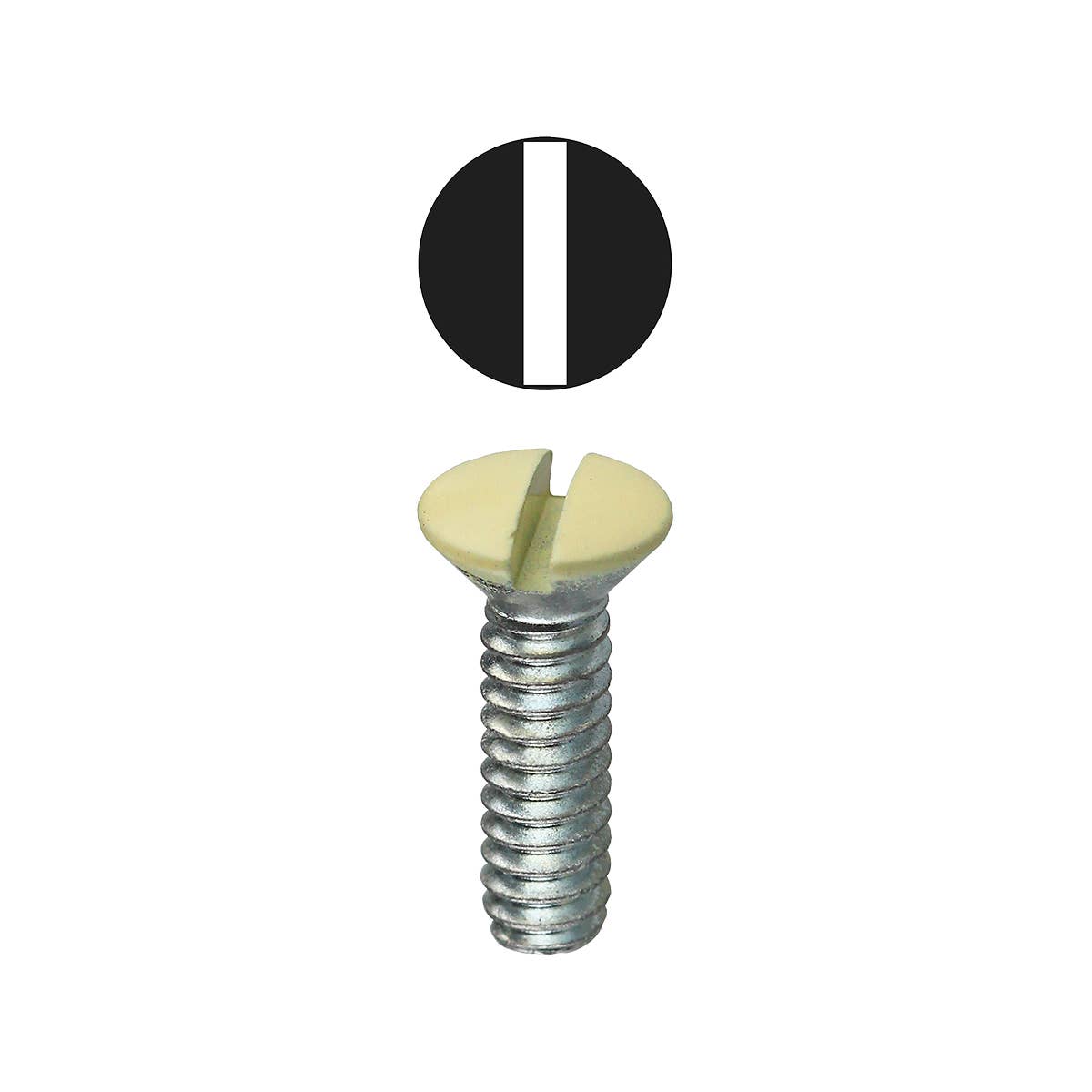 Dottie 413ALD Dottie #6-32 x 5/16 in Almond Slotted Oval Head Wall Plate Screw 413ALD