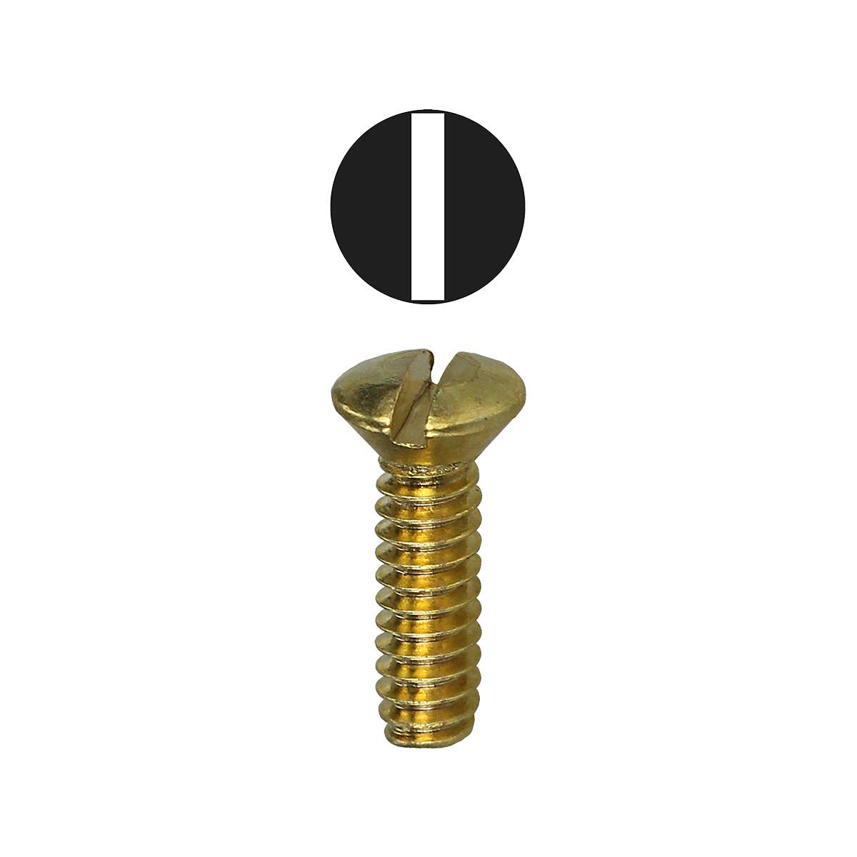 Dottie 414BRS Dottie #6-32 x 1/2 in Brass Slotted Oval Head Wall Plate Screw 414BRS