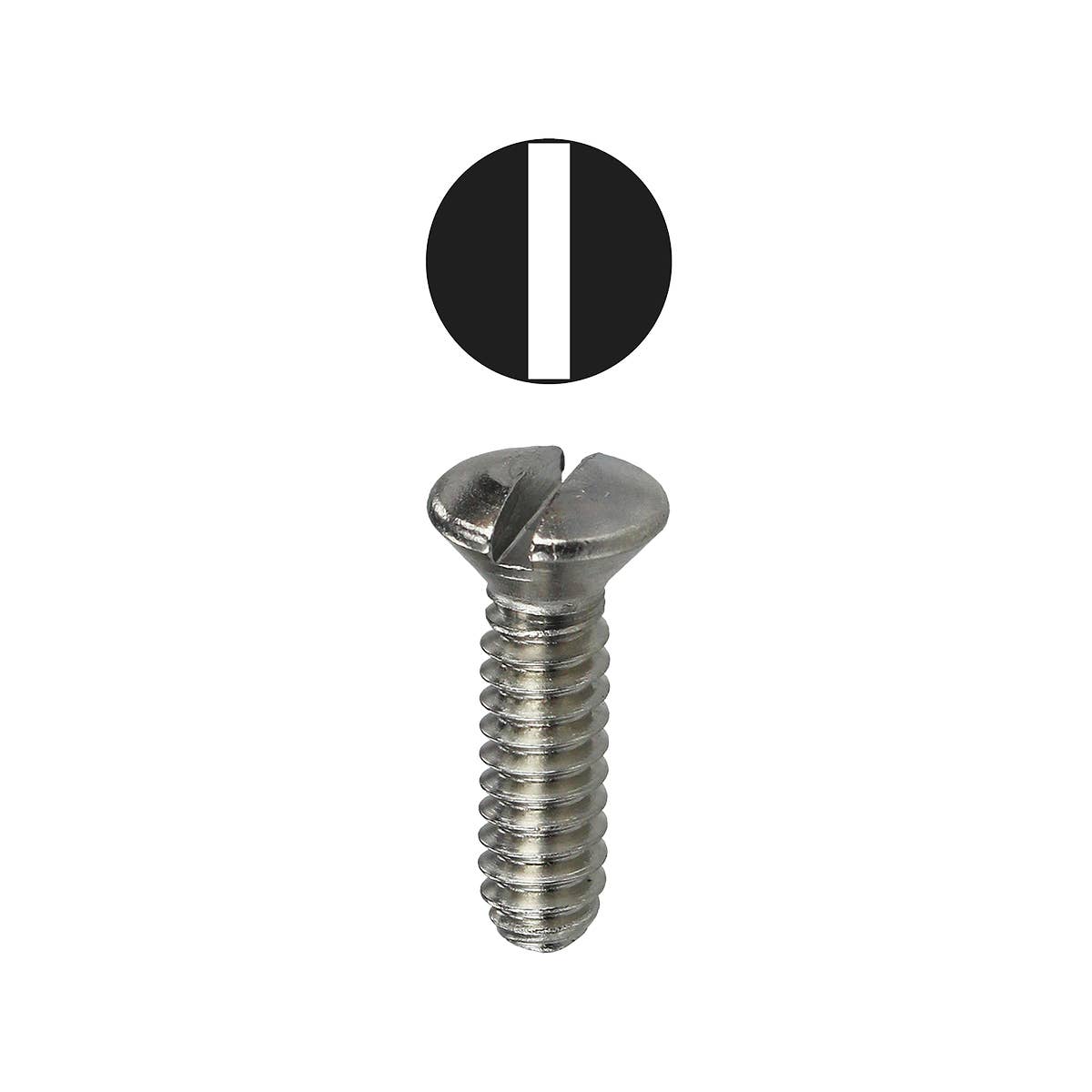 Dottie 414SS Dottie #6-32 x 1/2 in Stainless Steel Slotted Oval Head Wall Plate Screw 414SS
