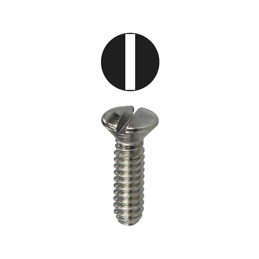 Dottie 414SS Dottie #6-32 x 1/2 in Stainless Steel Slotted Oval Head Wall Plate Screw 414SS