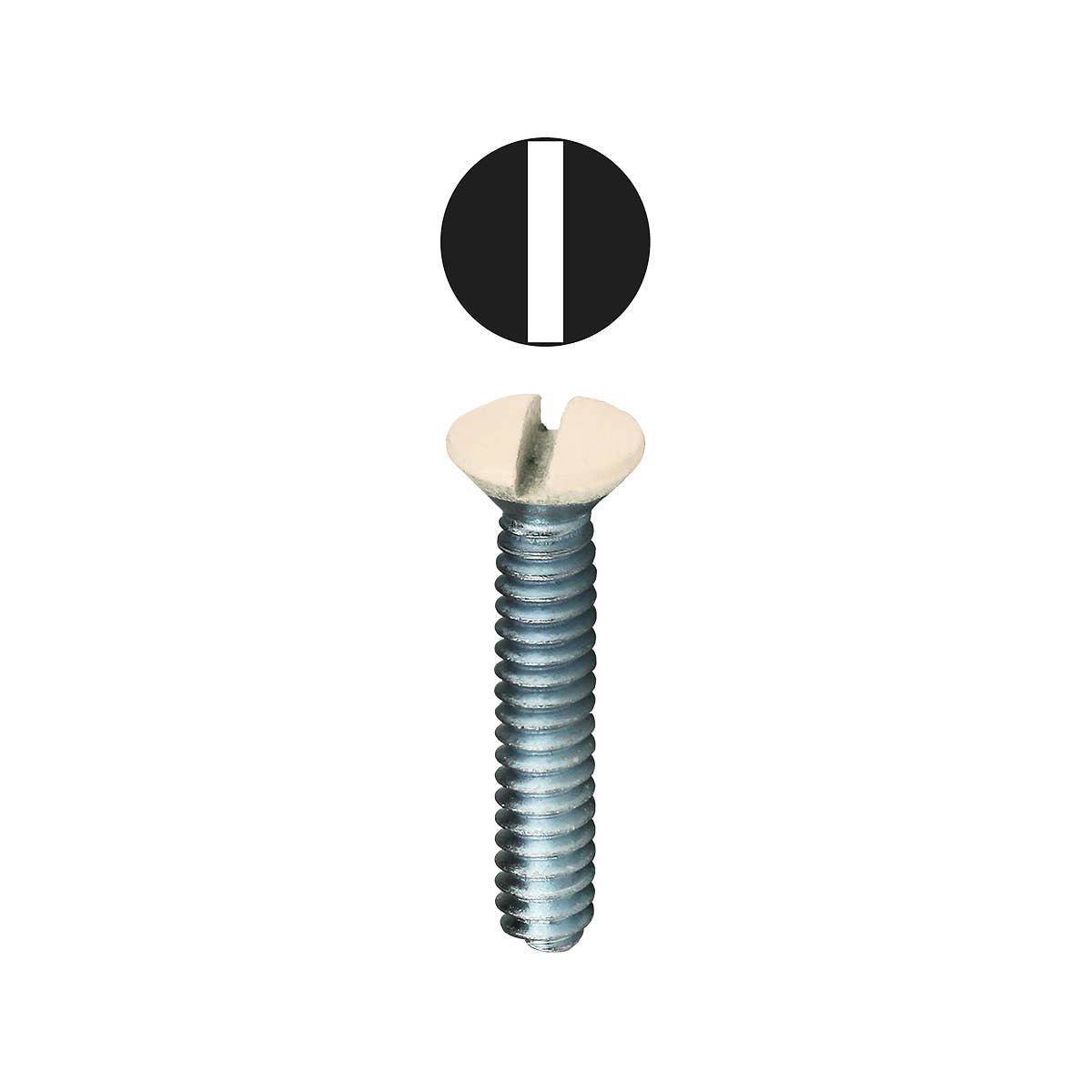 Dottie 415ALD Dottie #6-32 x 3/4 in Almond Slotted Oval Head Wall Plate Screw 415ALD