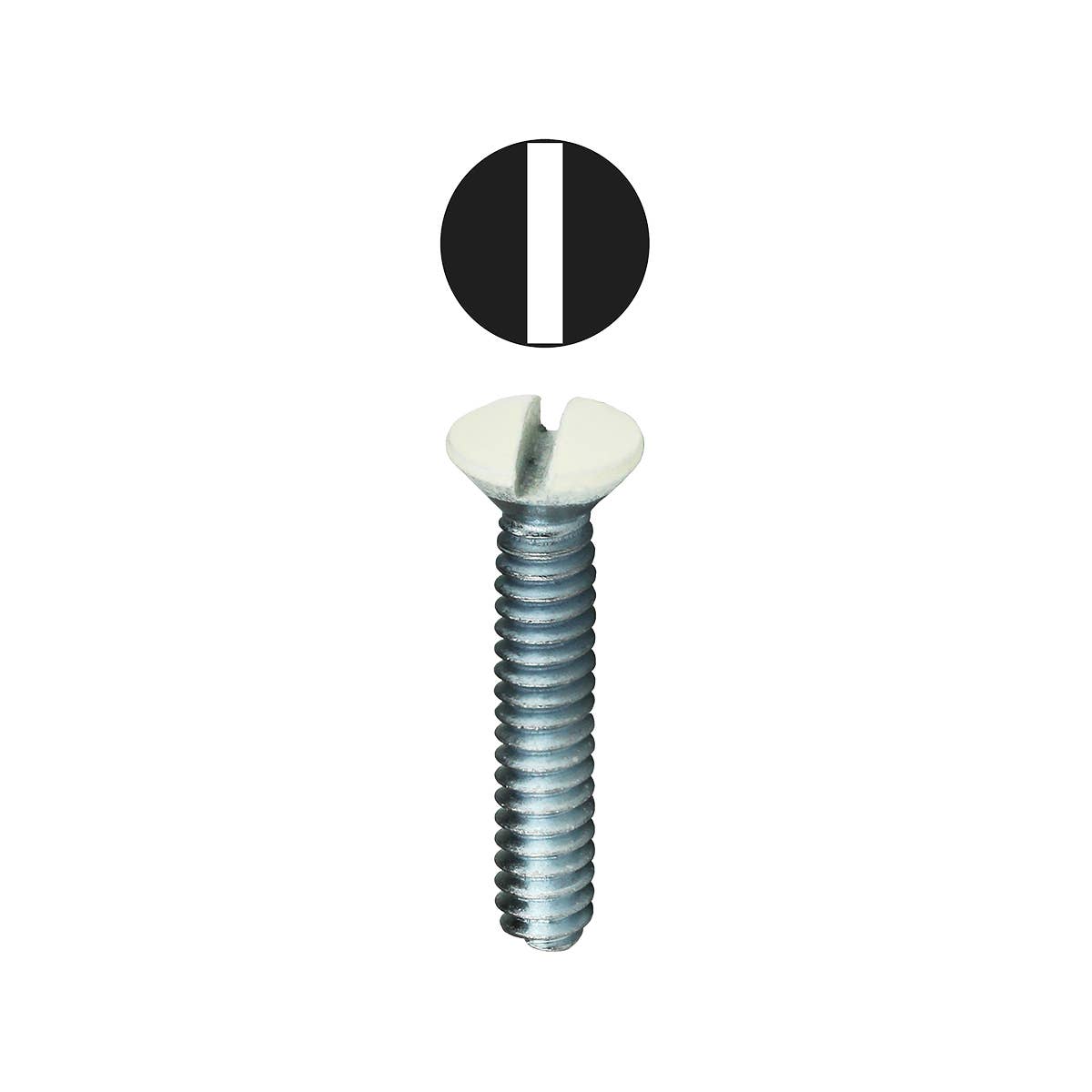 Dottie 415IV Dottie #6-32 x 3/4 in Ivory Slotted Oval Head Wall Plate Screw 415IV