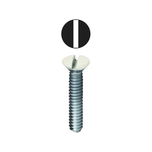 Dottie 415IV Dottie #6-32 x 3/4 in Ivory Slotted Oval Head Wall Plate Screw 415IV