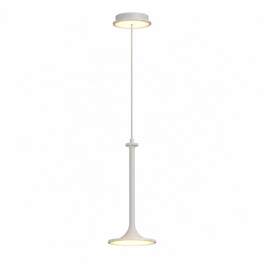 Alora Mood Issa PD418006WH 6-Inch LED Pendant Light in White with Frosted Acrylic Diffuser