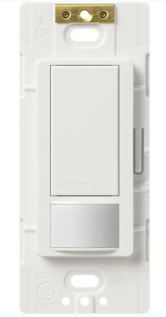 Lutron Maestro vacancy sensor switch in Snow White