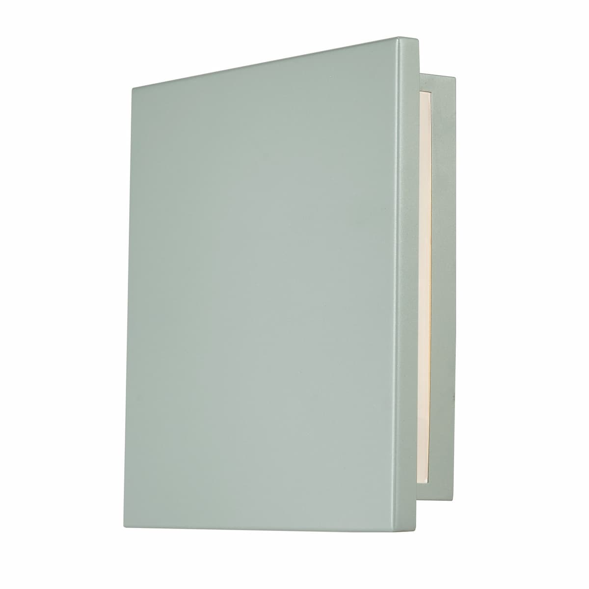 Exterior square wall panel light with halo-effect backlit design