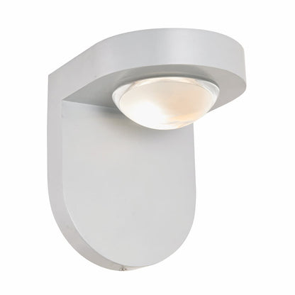 Modern outdoor wall sconce featuring a premium crystal lens for architectural lighting
