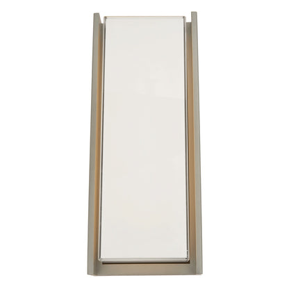 Modern Abra Titon LED outdoor wall fixture with geometric miter glass profile for entryways, patios, and exterior facades