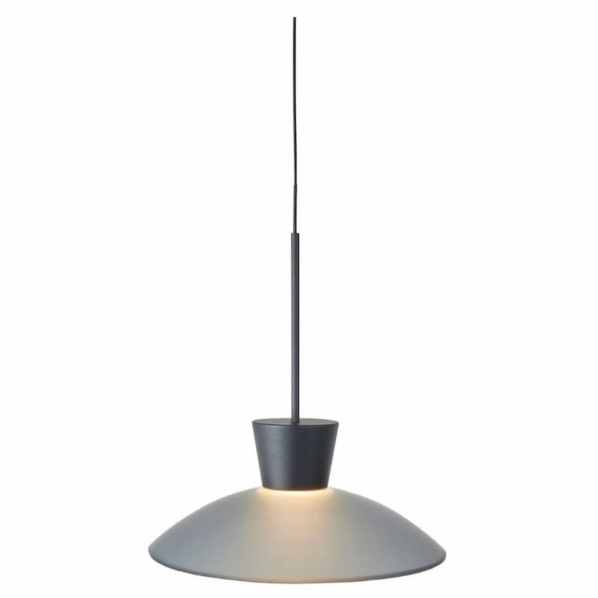 Abra Horizon 10168PN LED pendant light with 7.9-inch glass shade, 425-lumen output and warm 3000K illumination