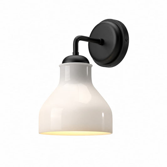 Alora Mood Westlake WV540106MBGO 6-inch vanity light with glossy opal glass shade