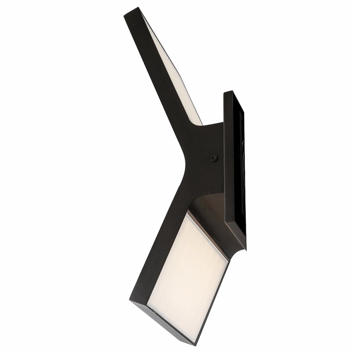 Abra Yoga 50000ODW outdoor wall fixture with indirect angled LED lighting for modern wet location exterior applications