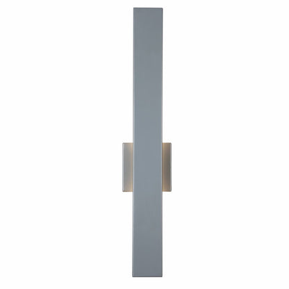 Modern Abra Yoga straight wall fixture designed for patios, entryways, facades, and wet location exterior lighting
