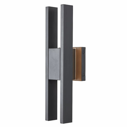 Abra Slate 50007ODW wet location wall light featuring a sleek twin-bar profile for contemporary outdoor illumination