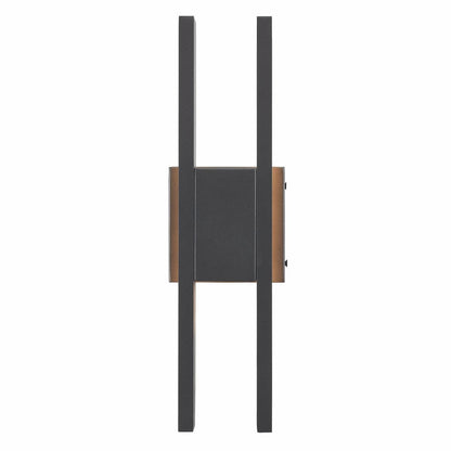 Abra Slate 50007ODW twin-bar outdoor wall fixture with modern linear design for wet location exterior lighting