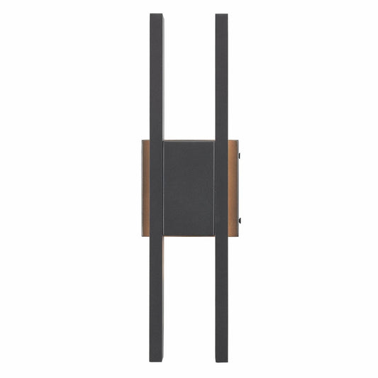 Abra Slate 50007ODW twin-bar outdoor wall fixture with modern linear design for wet location exterior lighting