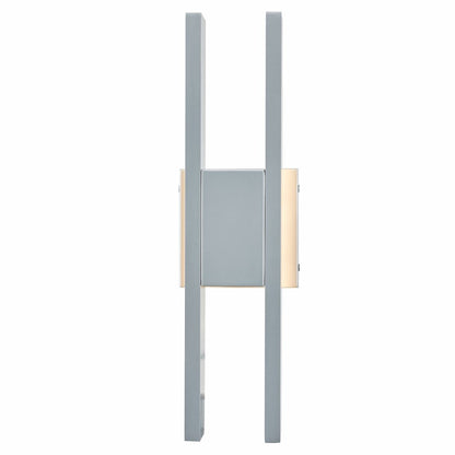 Abra 50007ODW Slate exterior wall fixture with dual linear light bars for modern architectural outdoor lighting