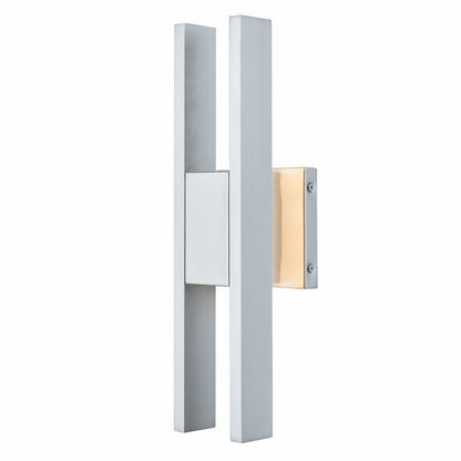 Modern Abra Slate twin-bar wall sconce designed for entryways, patios, facades, and wet location exterior spaces