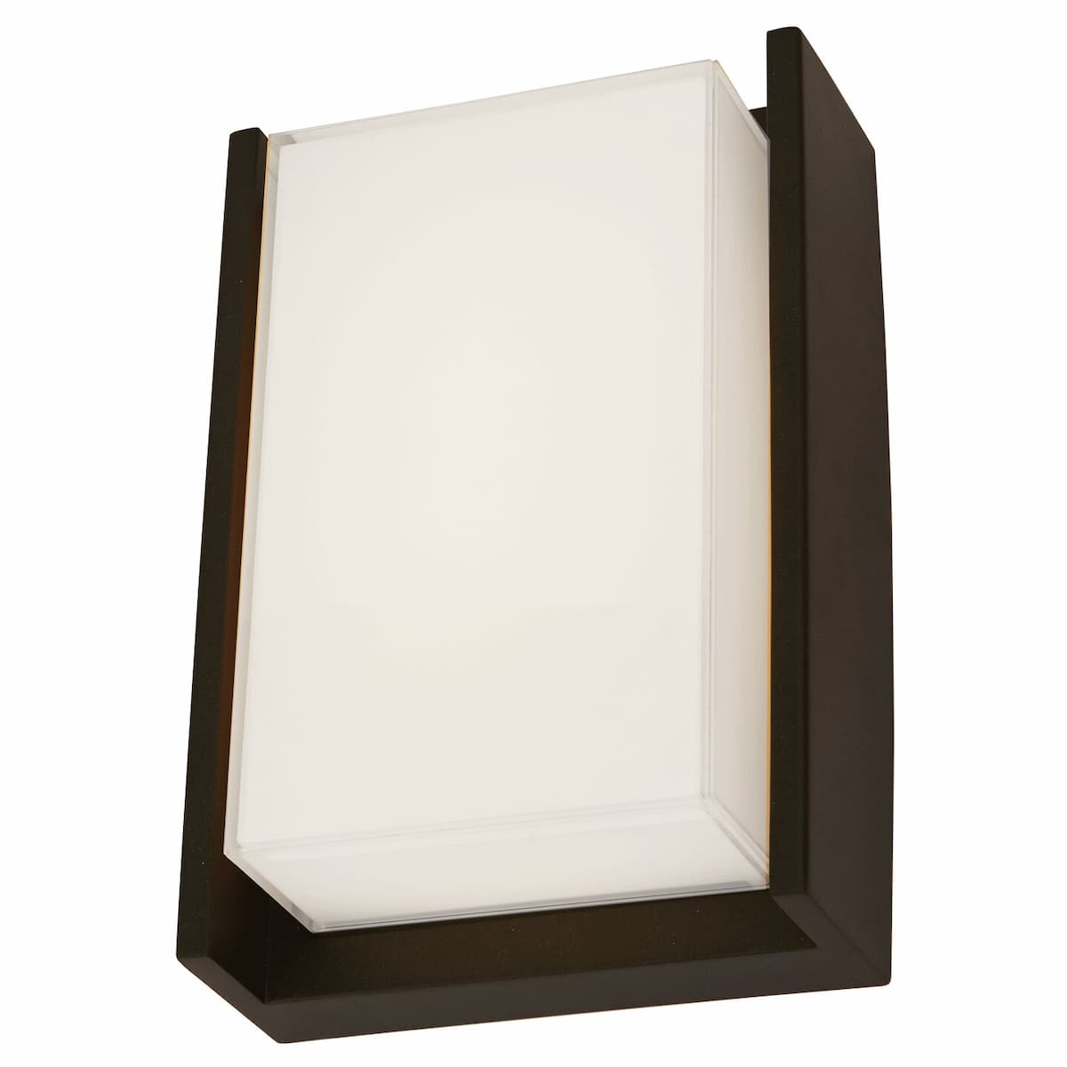 Abra Titon 50010ODW outdoor LED wall light featuring sleek mitered glass construction for modern architectural exteriors