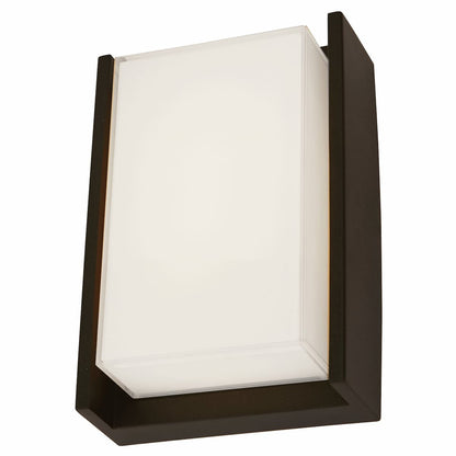 Abra Titon 50010ODW outdoor LED wall light featuring sleek mitered glass construction for modern architectural exteriors