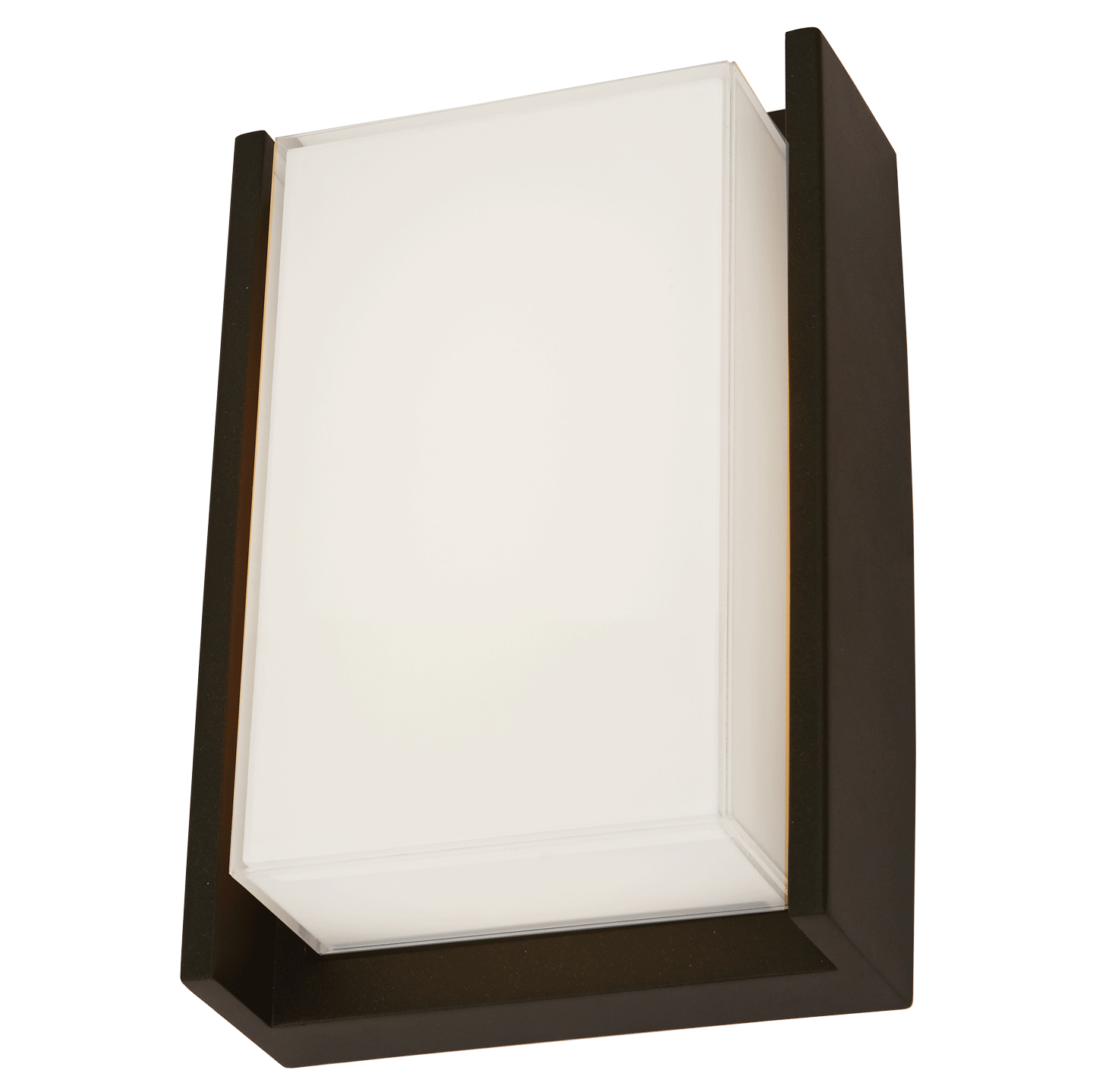 Abra Titon Wet Location Miter Glass LED Wall Fixture Matte Black