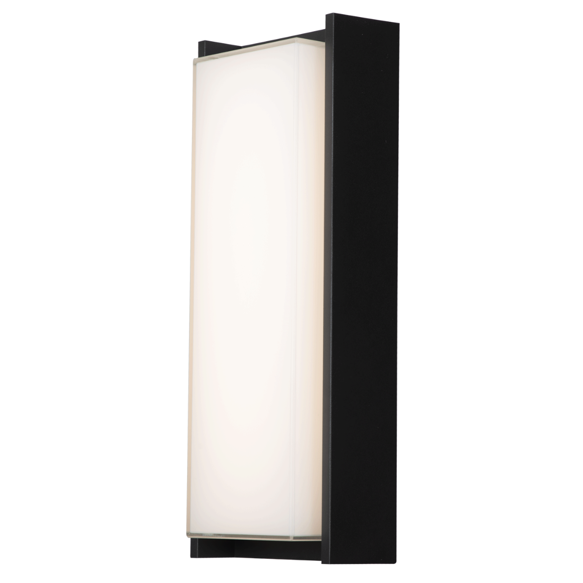 Abra Titon Wet Location Miter Glass LED Wall Fixture Matte Black